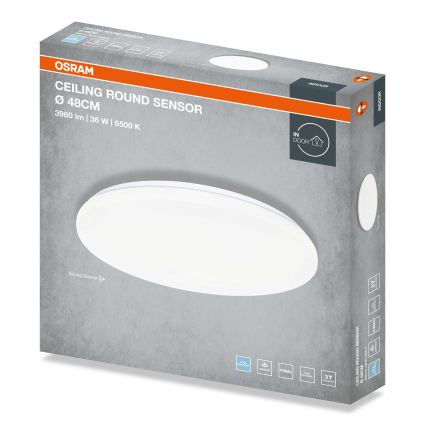Osram - LED plafondlamp met schemersensor CEILING ROUND LED/36W/230V 6500K Ø 48 cm wit