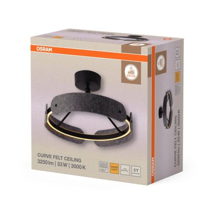 Osram - LED plafondlamp DECOR CURVE LED/33W/230V Ø 43 cm grijs