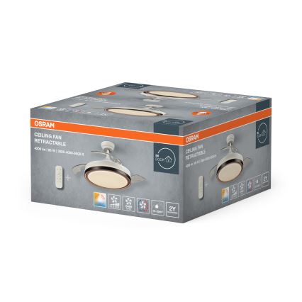 Osram - LED plafondlamp met ventilator CEILING FAN LED/66W/230V 3000/4000/6500K wit + afstandsbediening