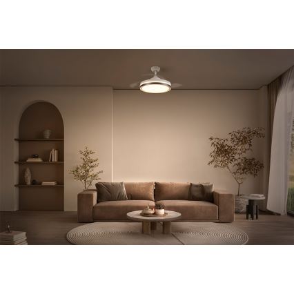 Osram - LED-plafondlamp met ventilator CEILING FAN, 66W/230V, instelbare kleurtemperatuur 3000/4000/6500K, wit + afstandsbediening