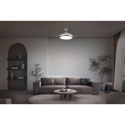 Osram - LED-plafondlamp met ventilator CEILING FAN, 66W/230V, instelbare kleurtemperatuur 3000/4000/6500K, wit + afstandsbediening