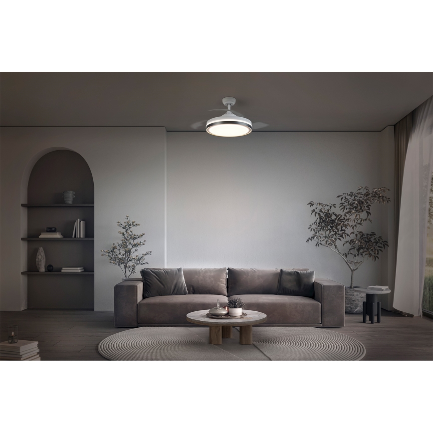 Osram - LED-plafondlamp met ventilator CEILING FAN, 66W/230V, instelbare kleurtemperatuur 3000/4000/6500K, wit + afstandsbediening