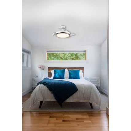 Osram - LED-plafondlamp met ventilator CEILING FAN, 66W/230V, instelbare kleurtemperatuur 3000/4000/6500K, wit + afstandsbediening