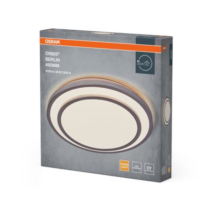 Osram - LED-plafondlamp ORBIS BERLIN LED/36W/230V Ø 49,2 cm zilver