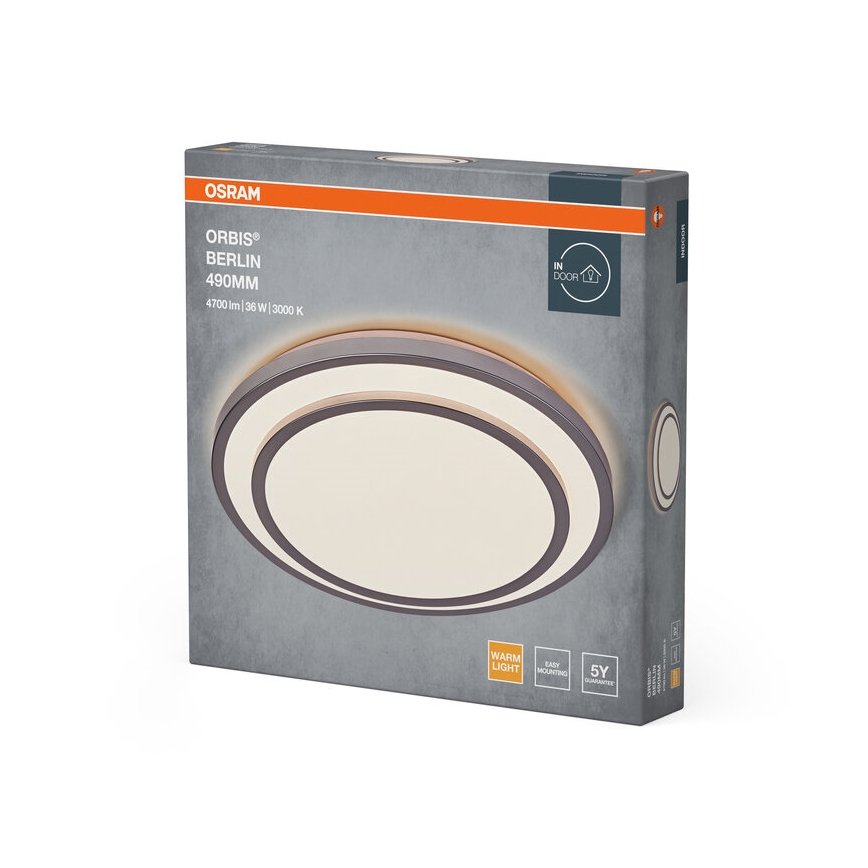 Osram - LED-plafondlamp ORBIS BERLIN LED/36W/230V Ø 49,2 cm zilver
