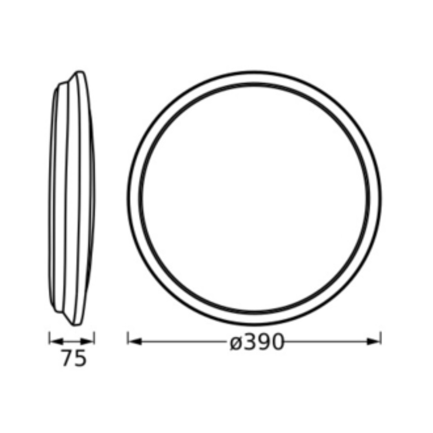 Osram - LED plafondlamp ORBIS DUBLIN LED/24W/230V Ø 39 cm zilver