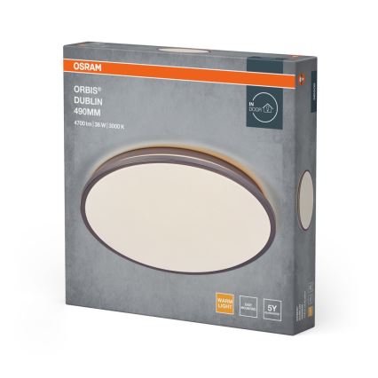 Osram - LED-plafondlamp ORBIS DUBLIN LED/36W/230V Ø 49 cm zilver
