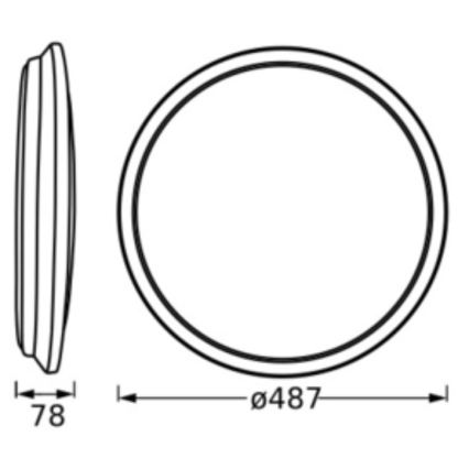 Osram - LED-plafondlamp ORBIS DUBLIN LED/36W/230V Ø 49 cm zilver