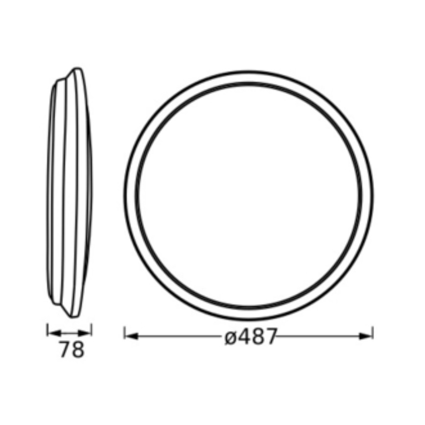 Osram - LED-plafondlamp ORBIS DUBLIN LED/36W/230V Ø 49 cm zilver