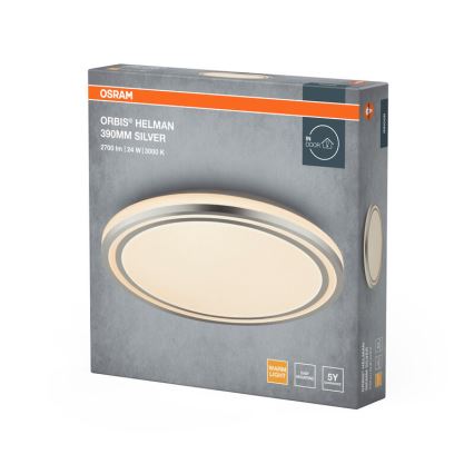 Osram - LED-plafondlamp ORBIS HELMAN LED/24W/230V Ø 39 cm zilver