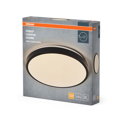 Osram - LED plafondlamp ORBIS LONDON LED/24W/230V Ø 39,5 cm zwart