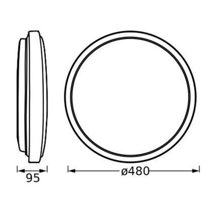 Osram - LED-plafondlamp ORBIS LONDON LED/36W/230V Ø 48 cm wit