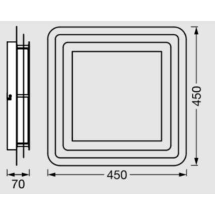 Osram - LED plafondlamp ORBIS SPIRAL LED/26W/230V 45x45 cm wit