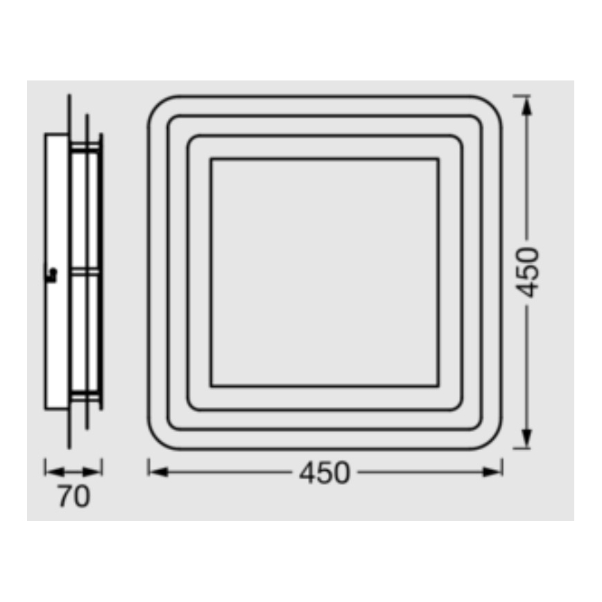 Osram - LED plafondlamp ORBIS SPIRAL LED/26W/230V 45x45 cm wit