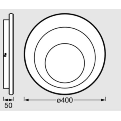 Osram - LED plafondlamp ORBIS SPIRAL LED/27W/230V Ø 40 cm wit