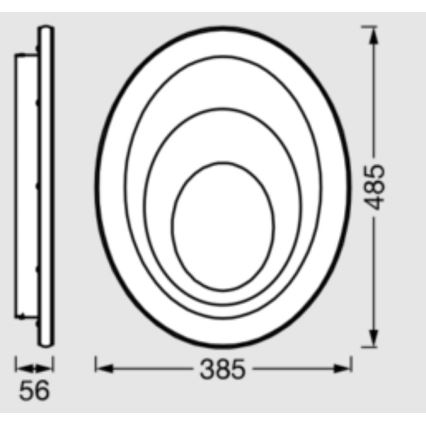 Osram - LED-plafondlamp ORBIS SPIRAL LED/37W/230V wit