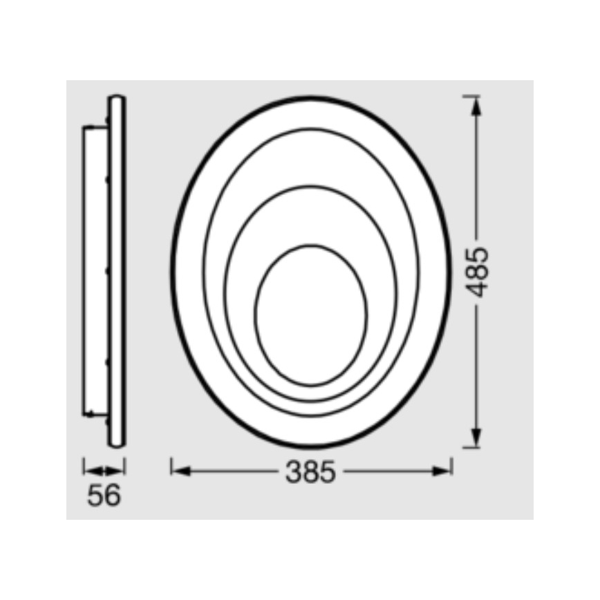 Osram - LED-plafondlamp ORBIS SPIRAL LED/37W/230V wit