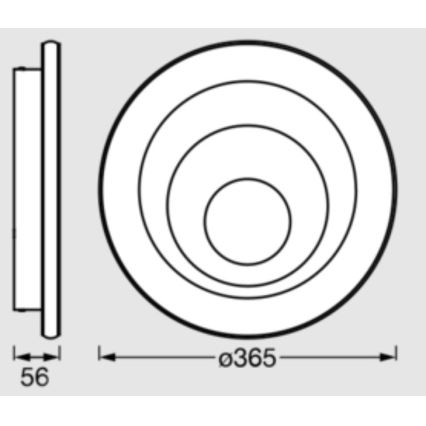 Osram - LED-plafondlamp ORBIS SPIRAL LED/38W/230V Ø 36,5 cm wit