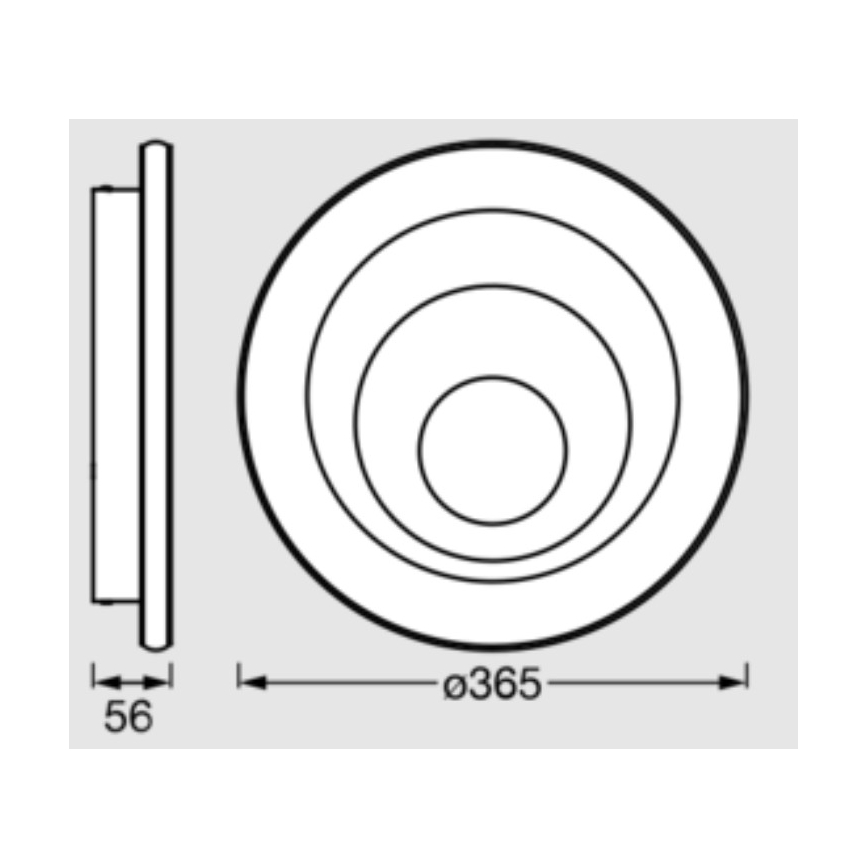 Osram - LED-plafondlamp ORBIS SPIRAL LED/38W/230V Ø 36,5 cm wit