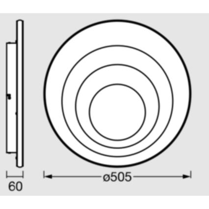 Osram - LED plafondlamp ORBIS SPIRAL LED/42W/230V Ø 50,5 cm wit