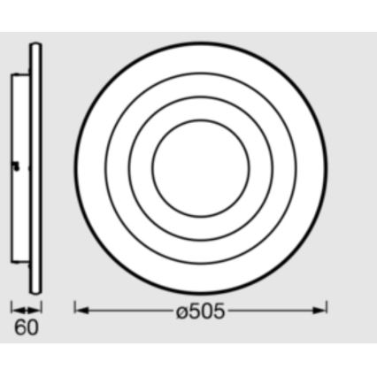 Osram - LED plafondlamp ORBIS SPIRAL LED/42W/230V Ø 50,5 cm wit
