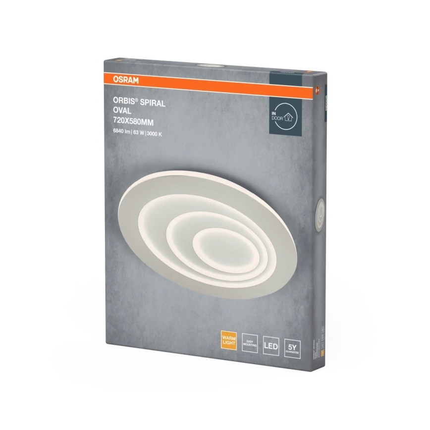 Osram - LED-plafondlamp ORBIS SPIRAL LED/63W/230V wit