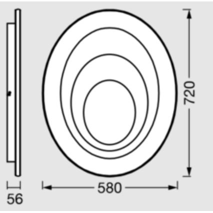 Osram - LED-plafondlamp ORBIS SPIRAL LED/63W/230V wit
