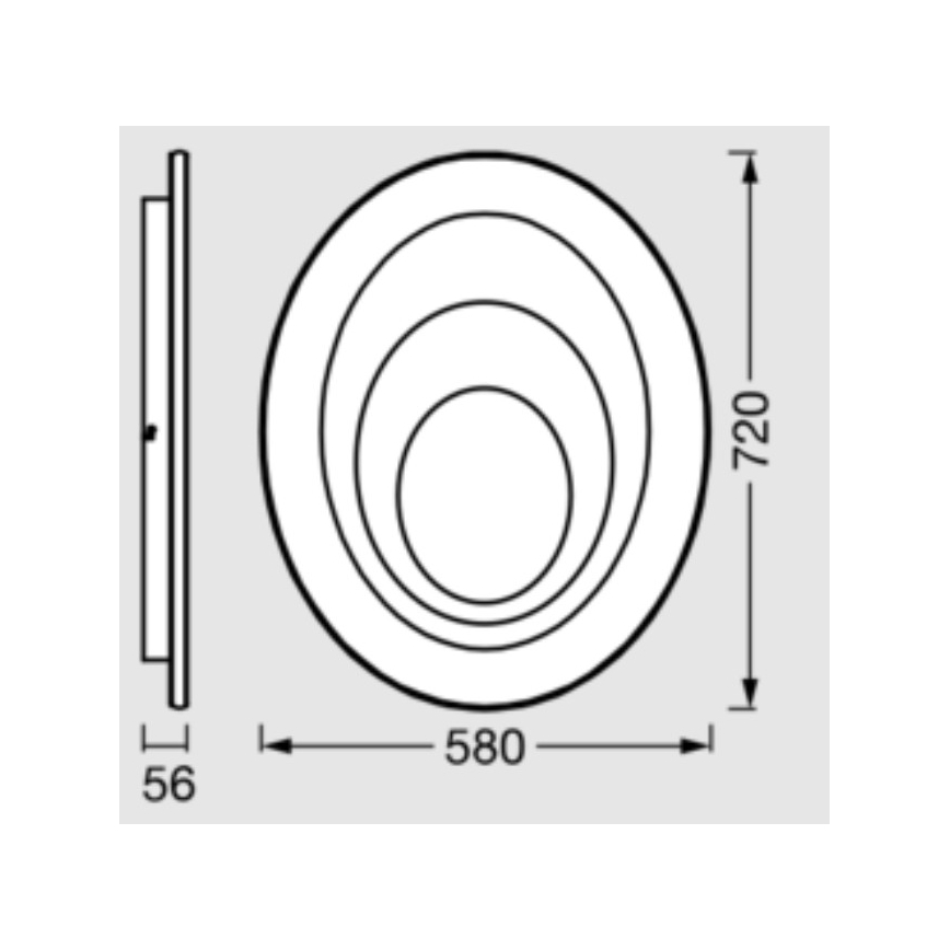 Osram - LED-plafondlamp ORBIS SPIRAL LED/63W/230V wit