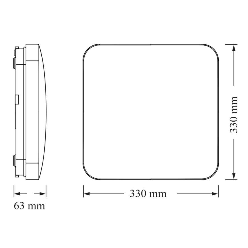 Osram - LED-plafondlamp SQUARE LED/24W/230V 33x33 cm