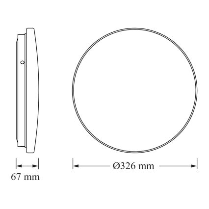 Osram - LED plafondlamp voor de badkamer CEILING ROUND LED/18W/230V 4000K Ø 33 cm IP44 wit