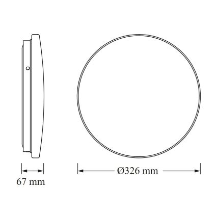 Osram - LED plafondlamp voor badkamer CEILING ROUND LED/18W/230V 6500K Ø 33 cm IP44 wit