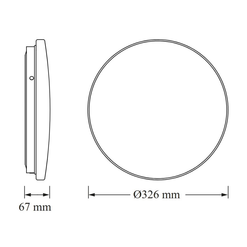 Osram - LED plafondlamp voor badkamer CEILING ROUND LED/18W/230V 6500K Ø 33 cm IP44 wit