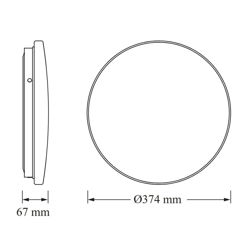 Osram - LED plafondlamp voor badkamer CEILING ROUND LED/24W/230V 4000K Ø 37 cm IP44 wit