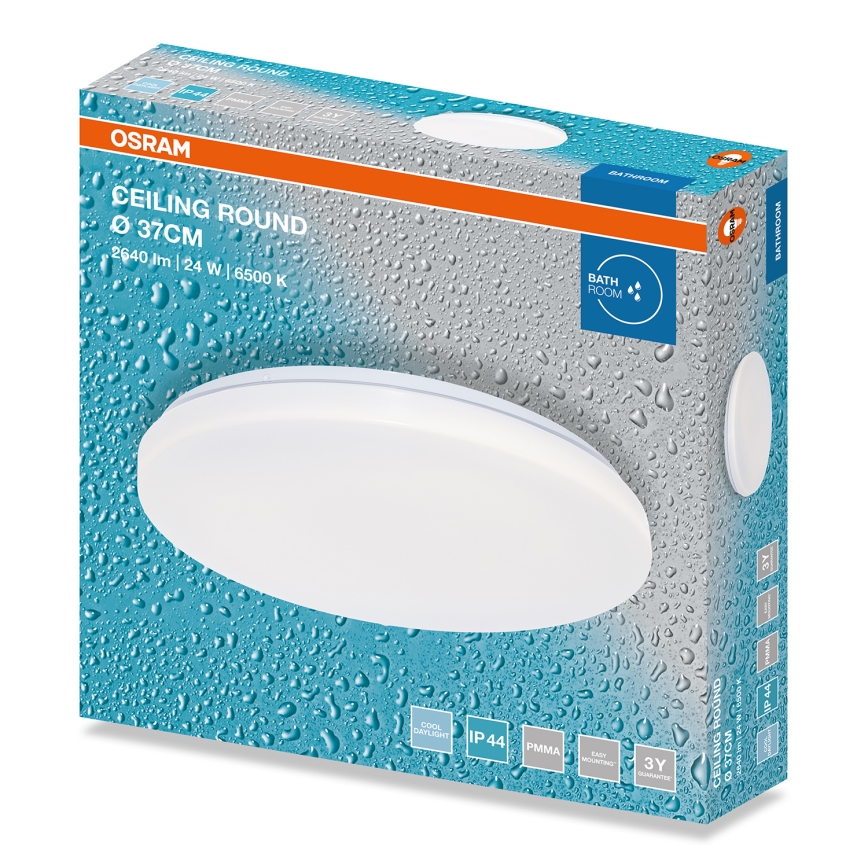 Osram - LED plafondlamp voor badkamer CEILING ROUND LED/24W/230V 6500K diam. 37 cm IP44 wit
