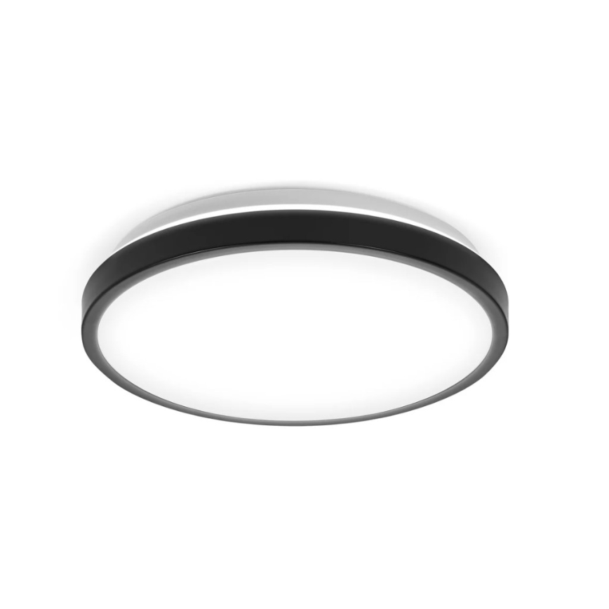 Osram - LED plafondlamp DISC voor badkamer, 18W/230V, 3000/4000K, Ø 30 cm, IP44, zwart
