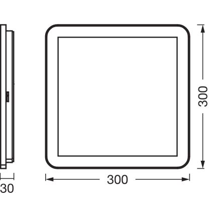 Osram - LED plafondlamp voor de badkamer ORBIS DISC LED/22W/230V 3000/4000K 30x30 cm IP44 wit