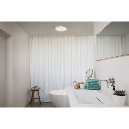 Osram - LED-plafondlamp voor badkamer ORBIS DISC LED/22W/230V 3000/4000K Ø 30 cm IP44 mat chroom