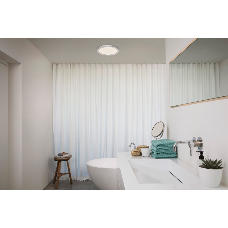 Osram - LED-plafondlamp voor badkamer ORBIS DISC LED/22W/230V 3000/4000K Ø 30 cm IP44 mat chroom