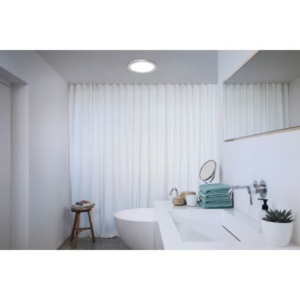 Osram - LED-plafondlamp voor badkamer ORBIS DISC LED/22W/230V 3000/4000K Ø 30 cm IP44 mat chroom