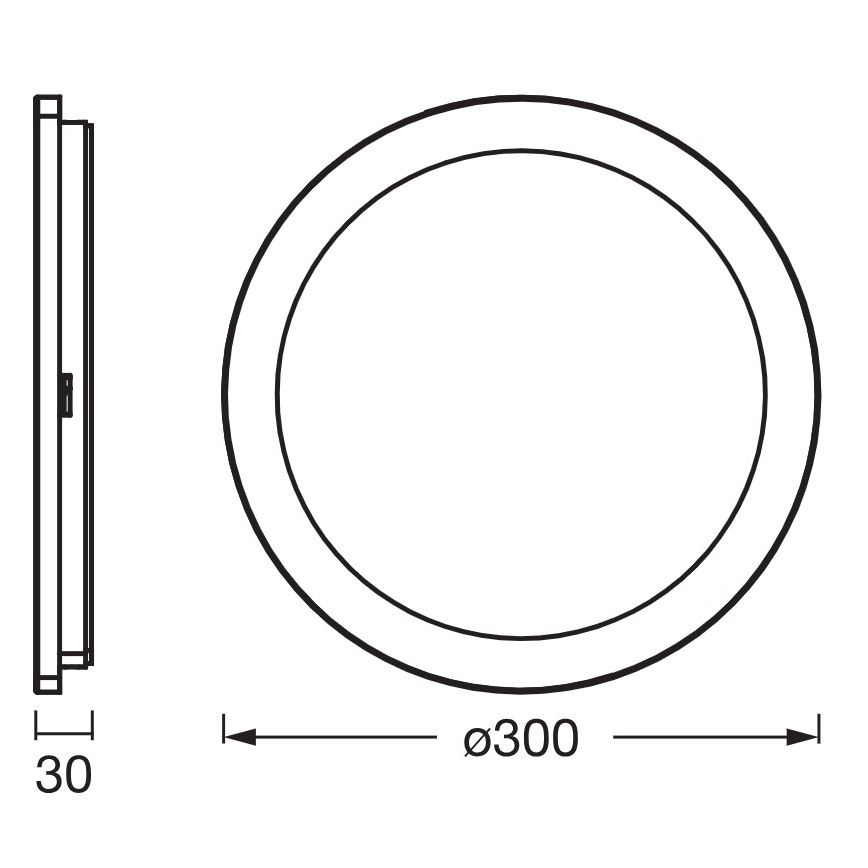 Osram - LED plafondlamp voor de badkamer ORBIS DISC LED/22W/230V 3000/4000K Ø 30 cm IP44 wit