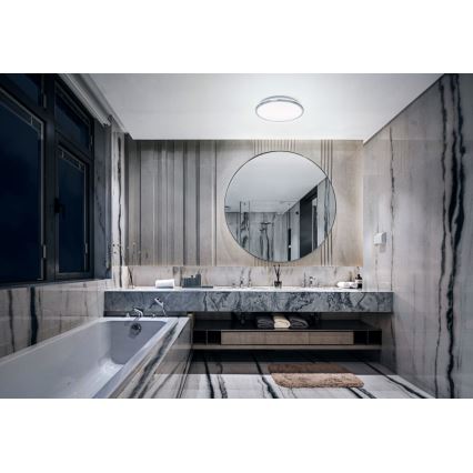 Osram - LED plafondlamp voor badkamer DISC LED/18W/230V 3000/4000K Ø 30 cm IP44 zilver