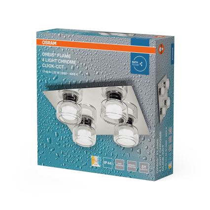 Osram - LED-plafondlamp voor de badkamer ORBIS FLAME 4xLED/5,5W/230V 3000/4000K IP44 glanzend chroom