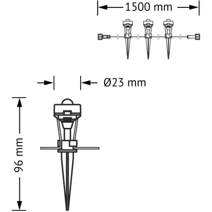 Osram - LED RGB buitendecoratie dimbaar LIGHTIFY 3xLED/1,5W/230V IP66
