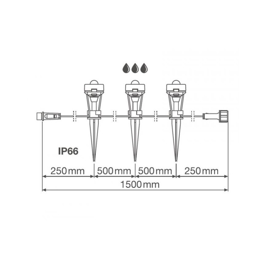 Osram - LED RGB buitendecoratie dimbaar LIGHTIFY 3xLED/1,5W/230V IP66