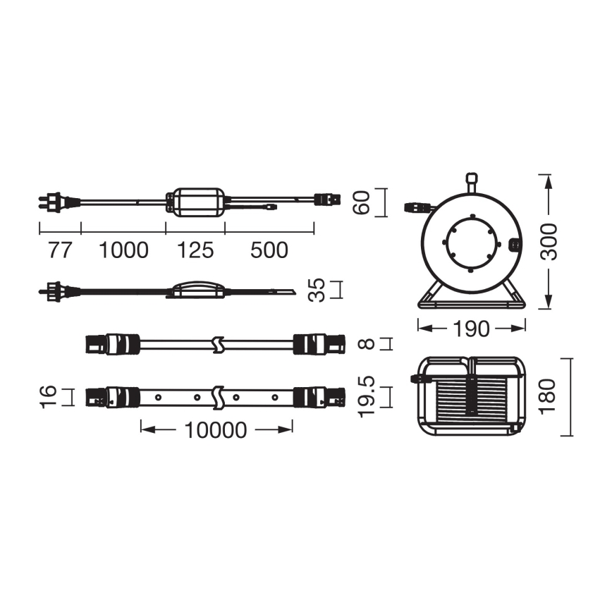 Osram - LED RGB dimbare buitenstrip FLEX 10m LED/70W/230V IP65 + afstandsbediening