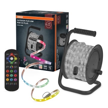 Osram - LED RGB dimbare buiten-LED-strip FLEX 20m LED/135W/230V IP65 + afstandsbediening
