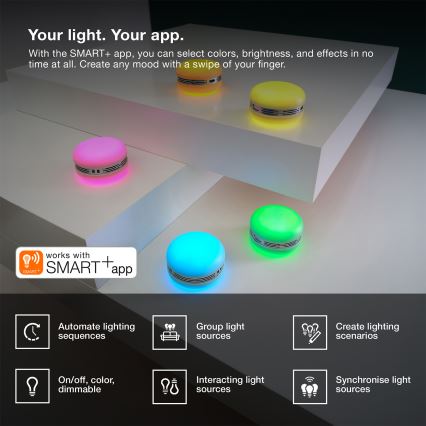 Osram - LED RGB Dimbare luidspreker SMART+ MACARON LED/1,75W/3,7V 450 mAh blauw
