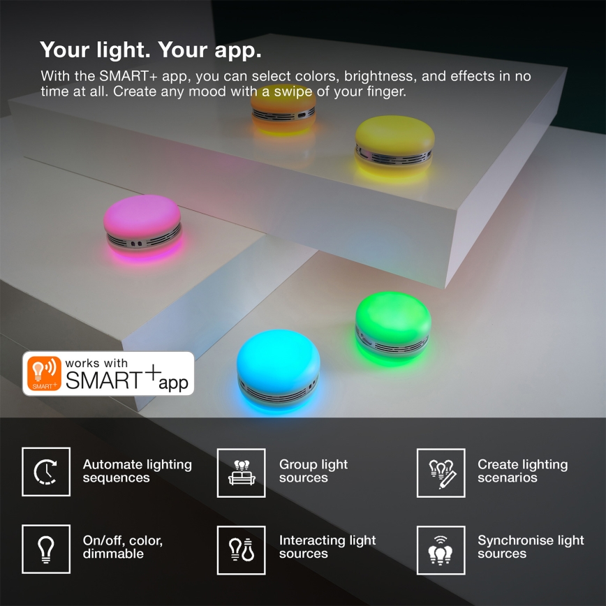 Osram - LED RGB dimbare luidspreker SMART+ MACARON LED/1,75W/3,7V 450 mAh groen