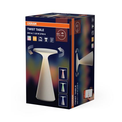 Osram - LED RGB dimbare oplaadbare buitentafellamp met aanraakbediening SMART+ TWIST LED/1,35W/3,7V 1800 mAh IP44