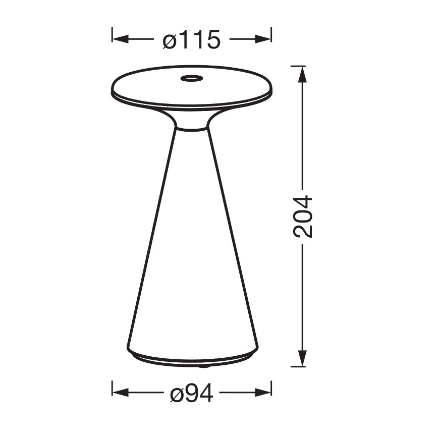 Osram - LED RGB dimbare oplaadbare buitentafellamp met aanraakbediening SMART+ TWIST LED/1,35W/3,7V 1800 mAh IP44